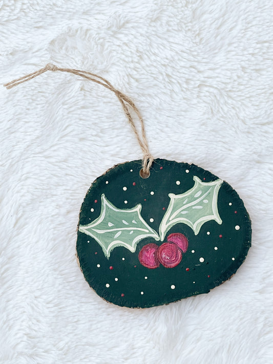 Holly and Berries Ornament